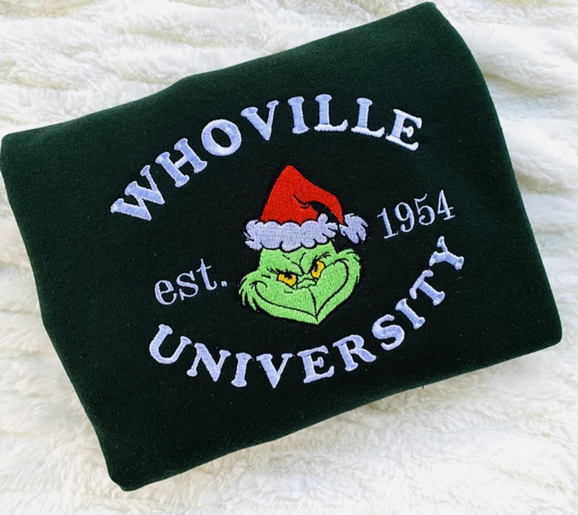 Whoville University Est. 1954 embroidered Sweatshirt