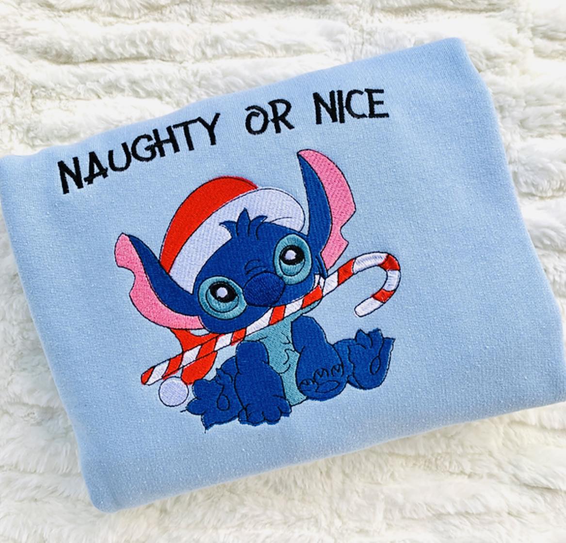 Naughty or Nice embroidered Sweatshirt