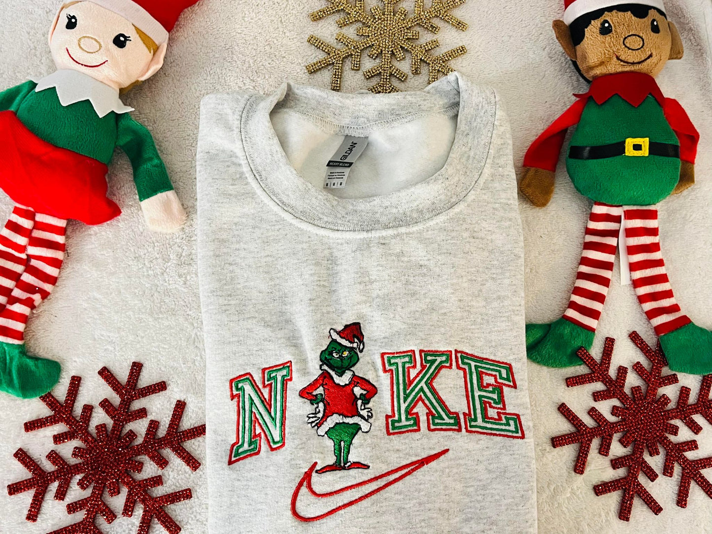 Grinchy Nike embroidered Sweatshirt