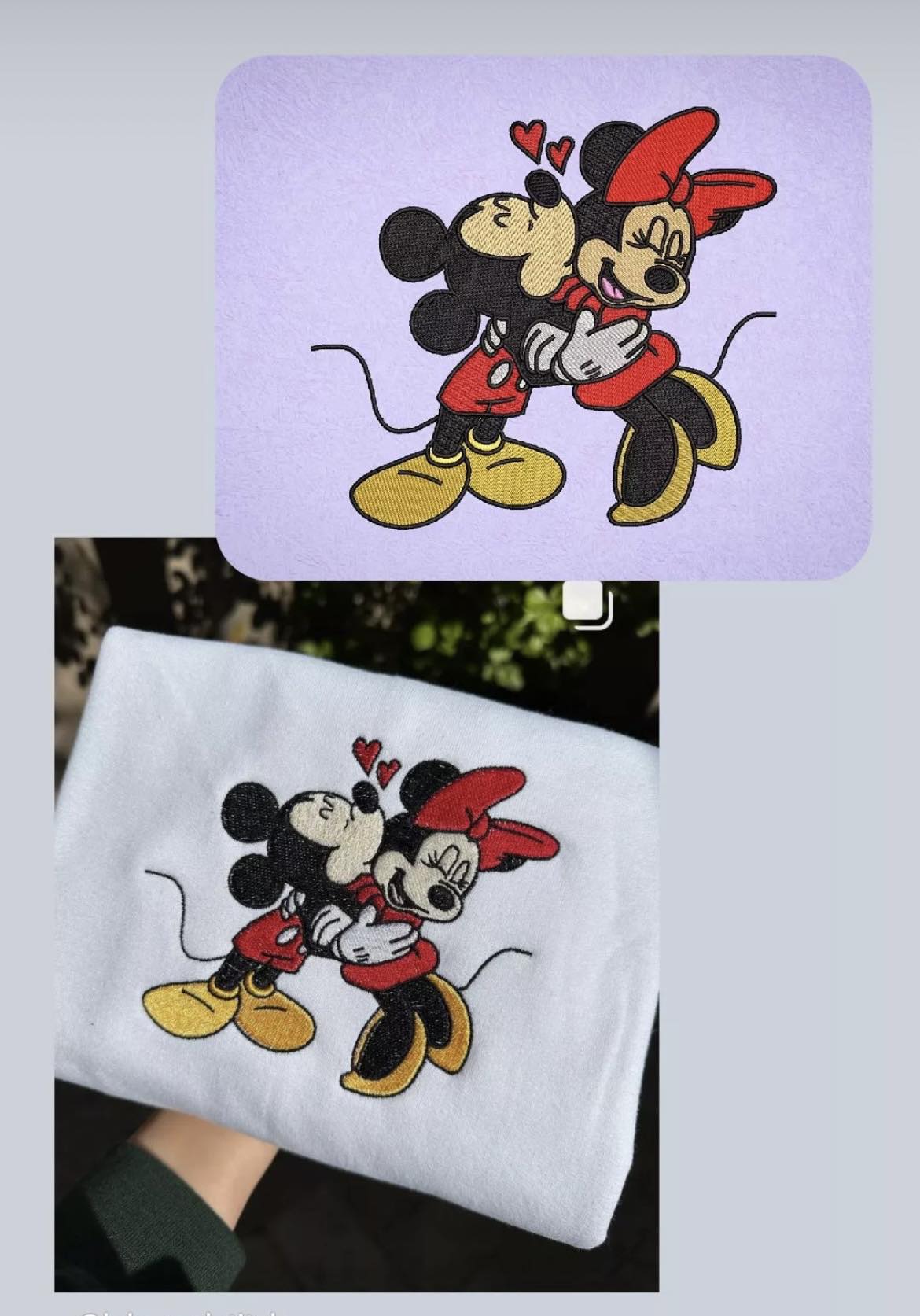 Mickey & Minnie Love embroidered Sweatshirt