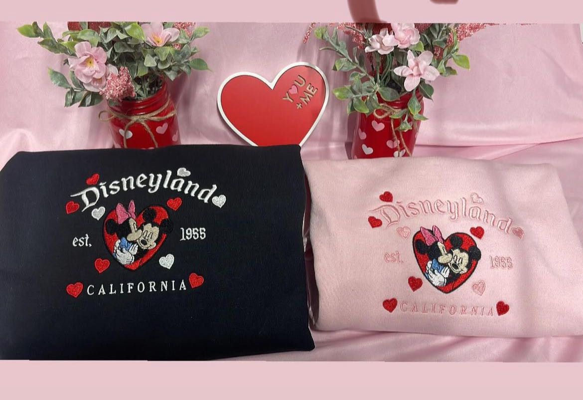 Mr. & Mrs. Disneyland Matching Set embroidered Sweatshirt