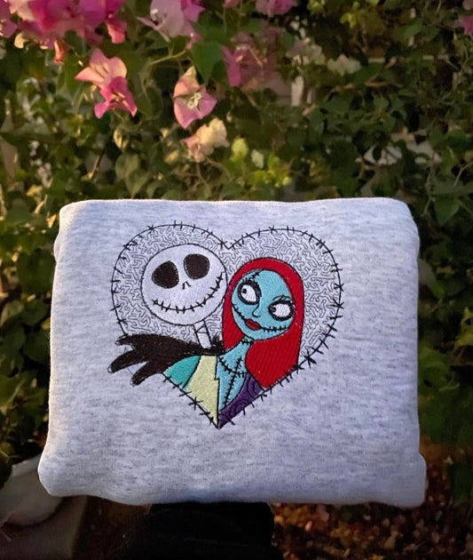 Jack and Sally embroidered Sweatshirt