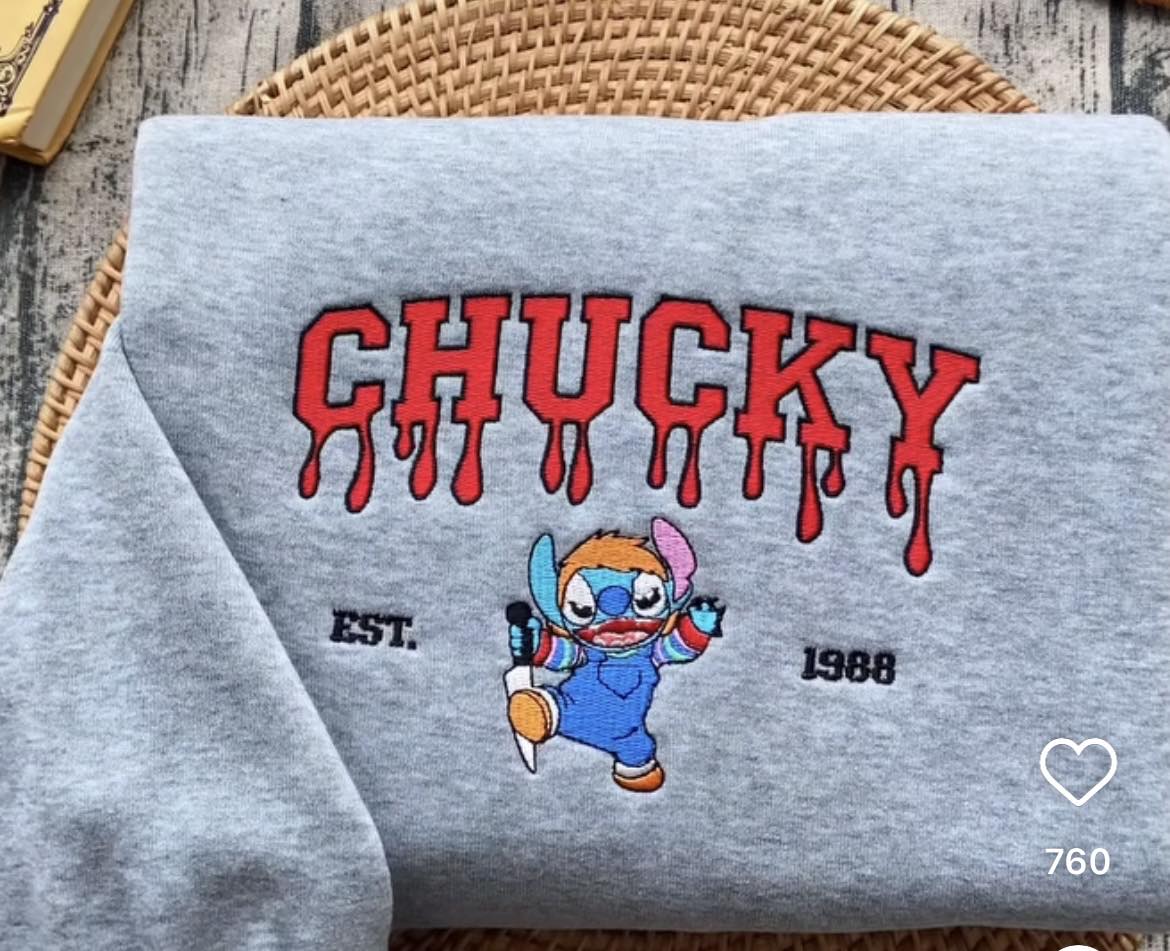 Chucky  Stitch embroidered Sweatshirt