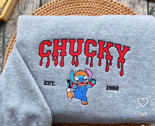 Chucky  Stitch embroidered Sweatshirt