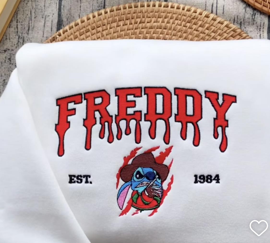 Freddy Stitch   embroidered Sweatshirt