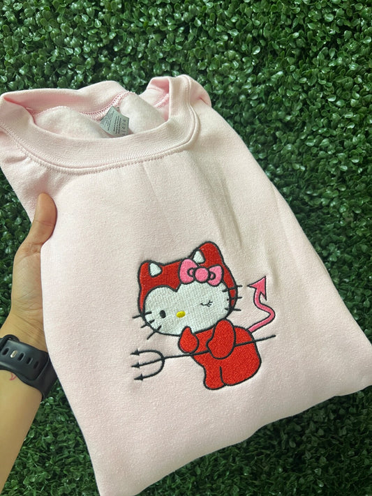 Hello Kitty Devil embroidered Sweatshirt